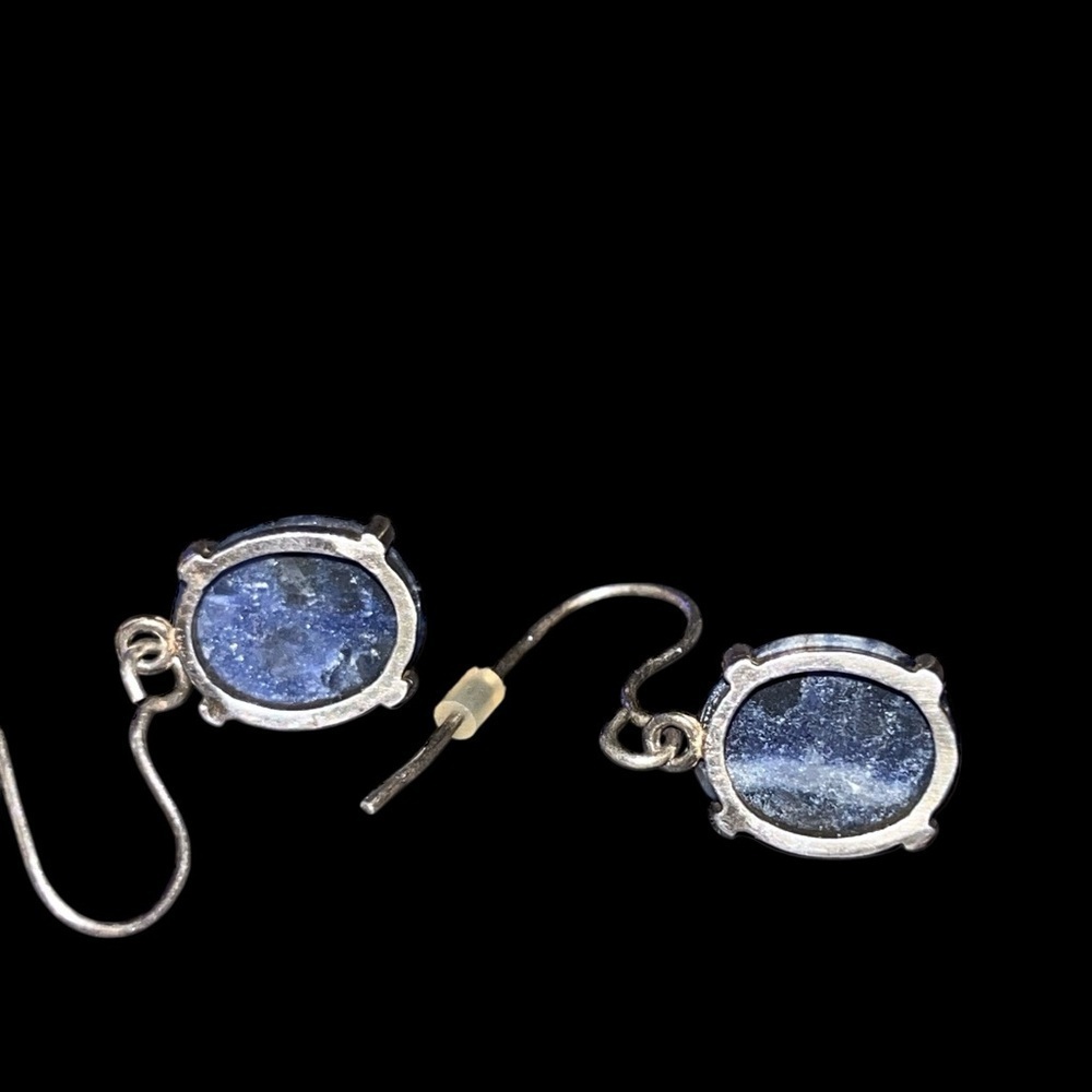 Gorgeous Silver Blue Sodalite Drop Earrings - Picture 3 of 5